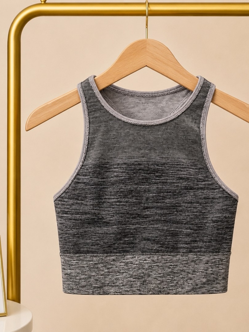 Lululemon Balanced Resist Women's Heathered Gray Cropped Tank Top Xs